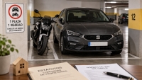 Si aparcas el coche y la moto en la misma plaza la comunidad puede prohibírtelo
