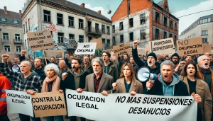 Asociación contra los inquiokupas: “Nos manifestamos contra la paralización de los desahucios, es ahora o nunca&quot;